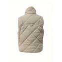 High Neck Solid Jacket, Sleeveless Casual Outwear For Spring & Fall, Women's Clothing