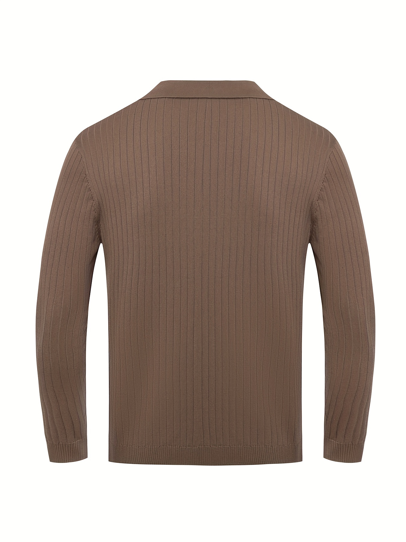 chic knit shirt mens casual stylish lapel middle stretch v neck pullover sweater for winter autumn details 15
